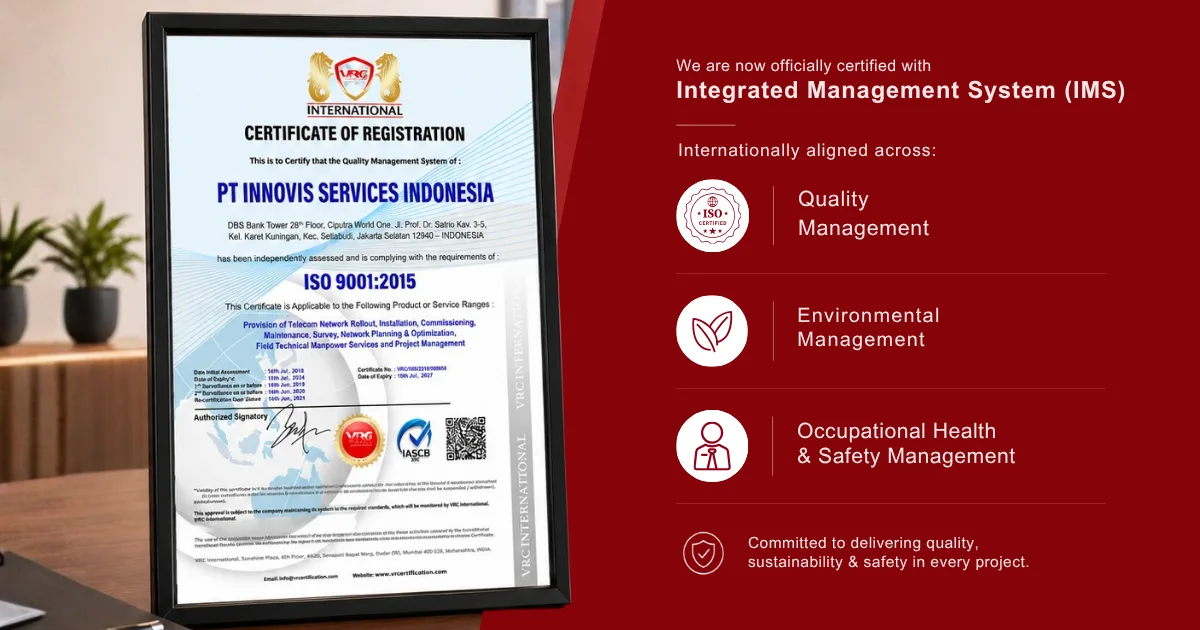 Innovis Indonesia Achieves IMS Across ISO Standards - Innovis